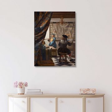 Posterlounge Holzbild Jan Vermeer, Die Malkunst, Malerei