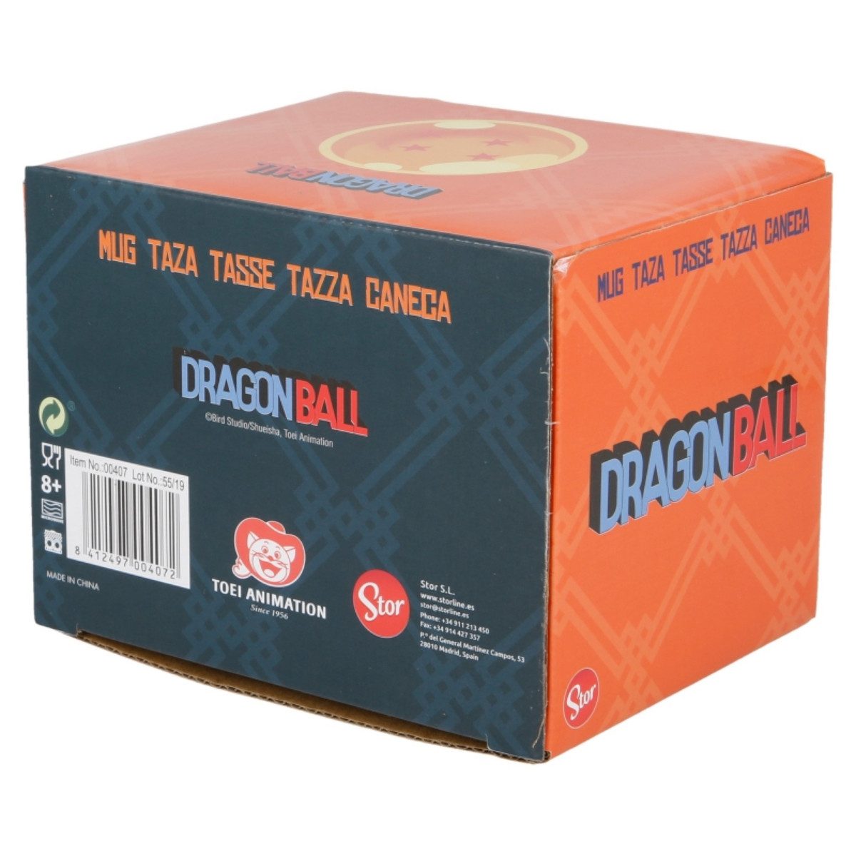 Dragon Ball Tasse Kaffeetasse 400 ml mit Geschenkverpackung 14 oz, Keramik