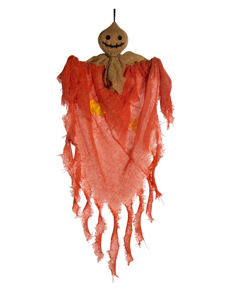 Dekoobjekt Kürbismonster mit Sackmaske Hängefigur 50 cm