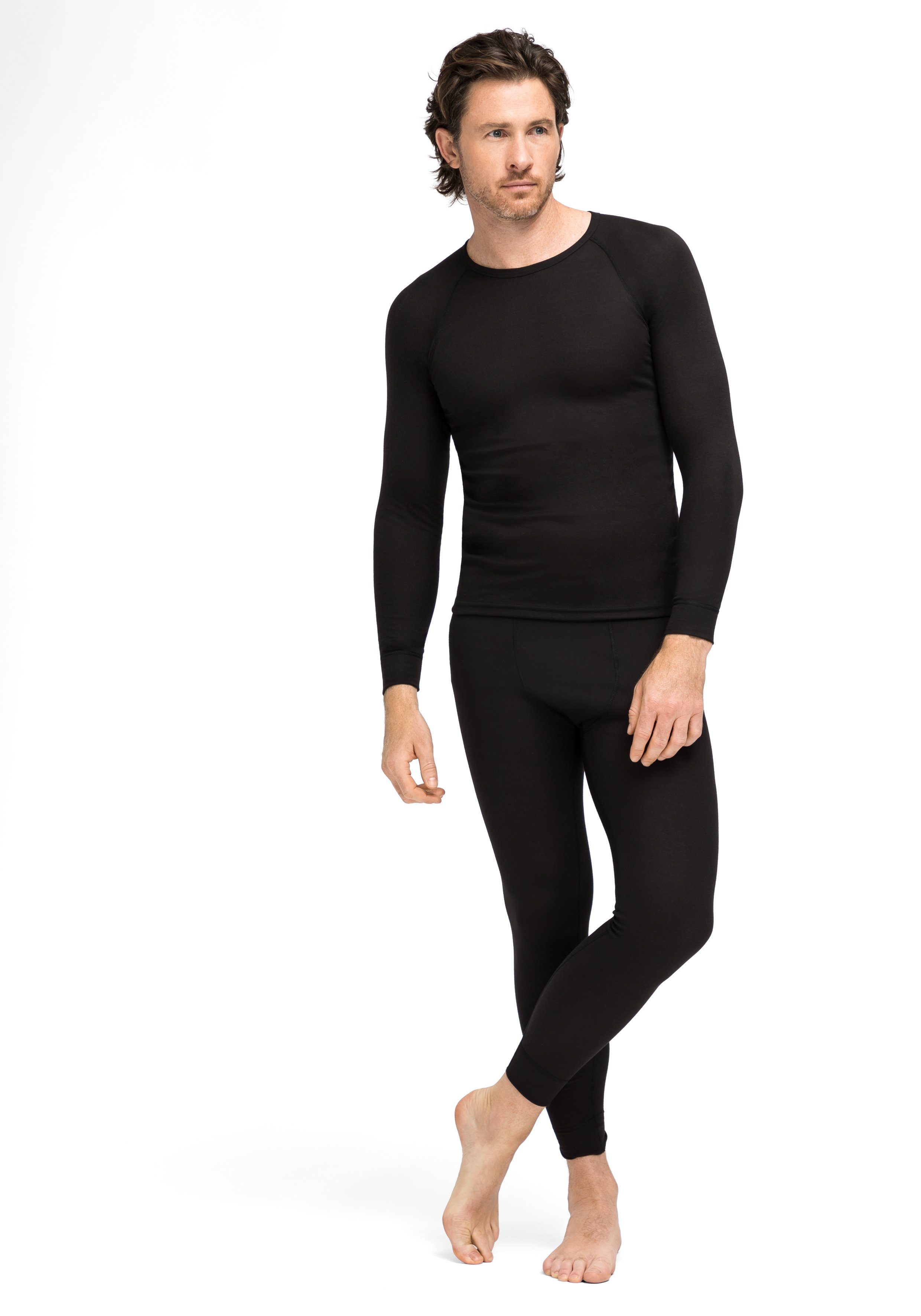 Sports Shirt schwarz Schnelltrocknende, atmungsaktive & Hose Maier Adrian Funktionswäsche