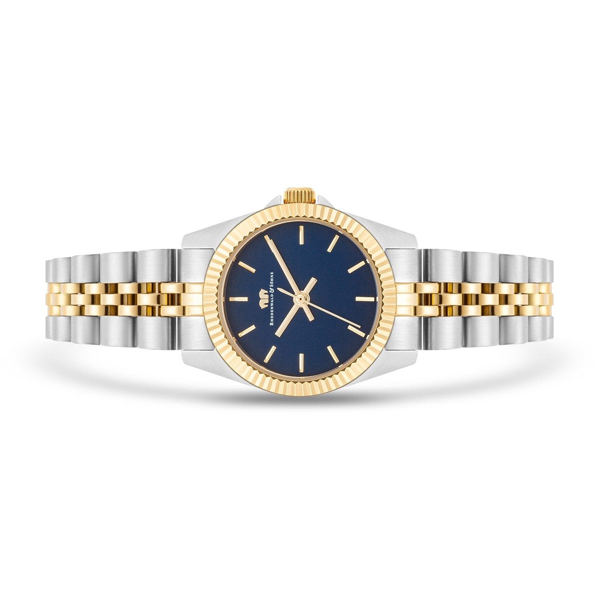 Rhodenwald & Söhne Quarzuhr Cassina silber/gelbgold, Armband aus Edelstahl
