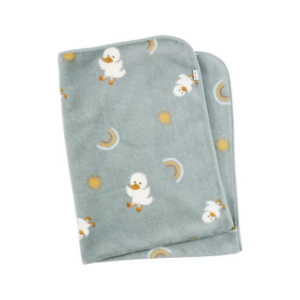 Sterntaler® Kinderbettdecke Sterntaler Plüsch-Schmusedecke Edda, steingrün