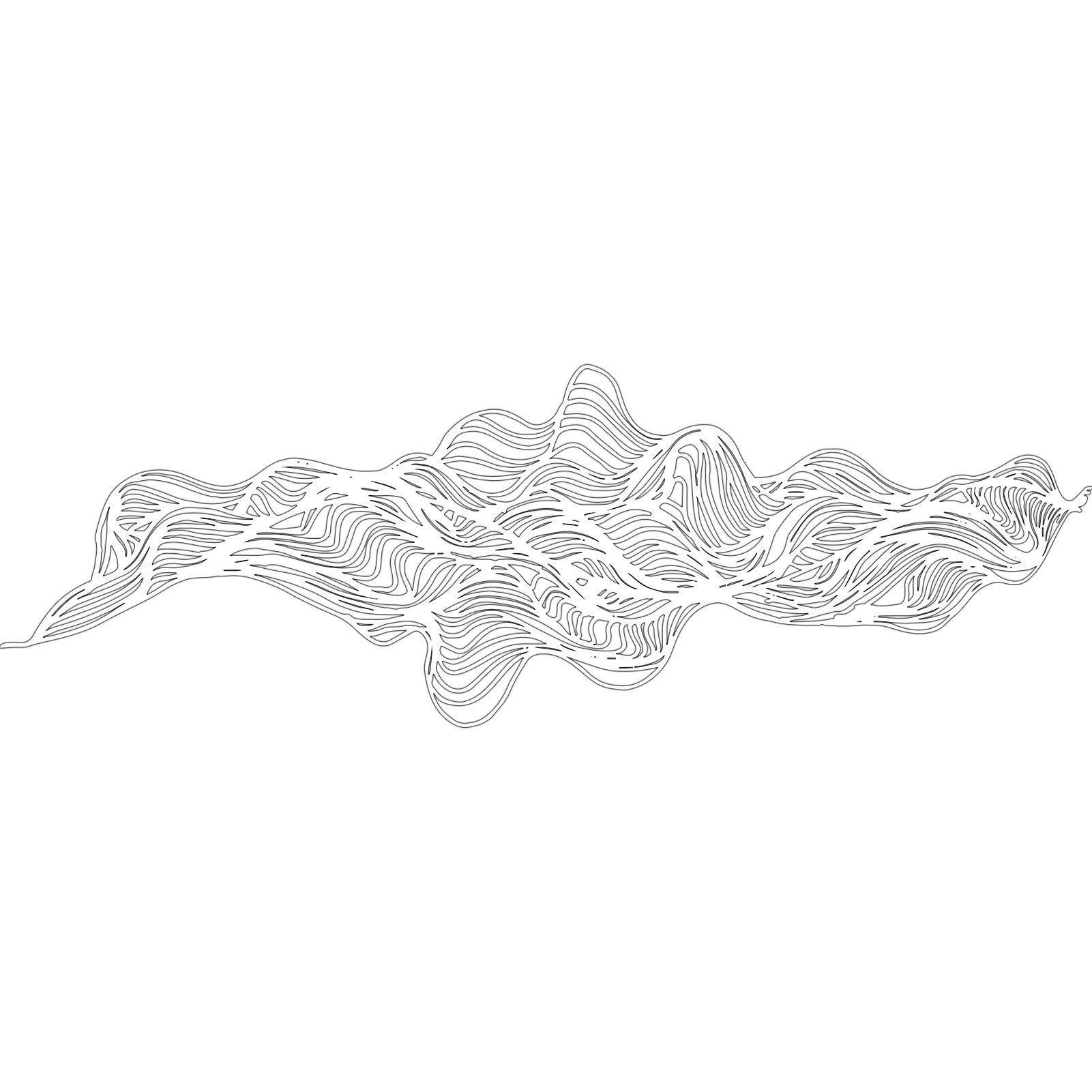 Jumpeak Wanddekoobjekt Abstrakte Linie Metall Wanddekor, Welle, Abstraktion, Kurzbeschreibung, Hergestellt aus Metall,Vier Farben zur Auswahl,90x30cm