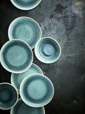 Rosenthal Tafelservice Junto Aquamarine Frühstücksset Set6, Steinzeug