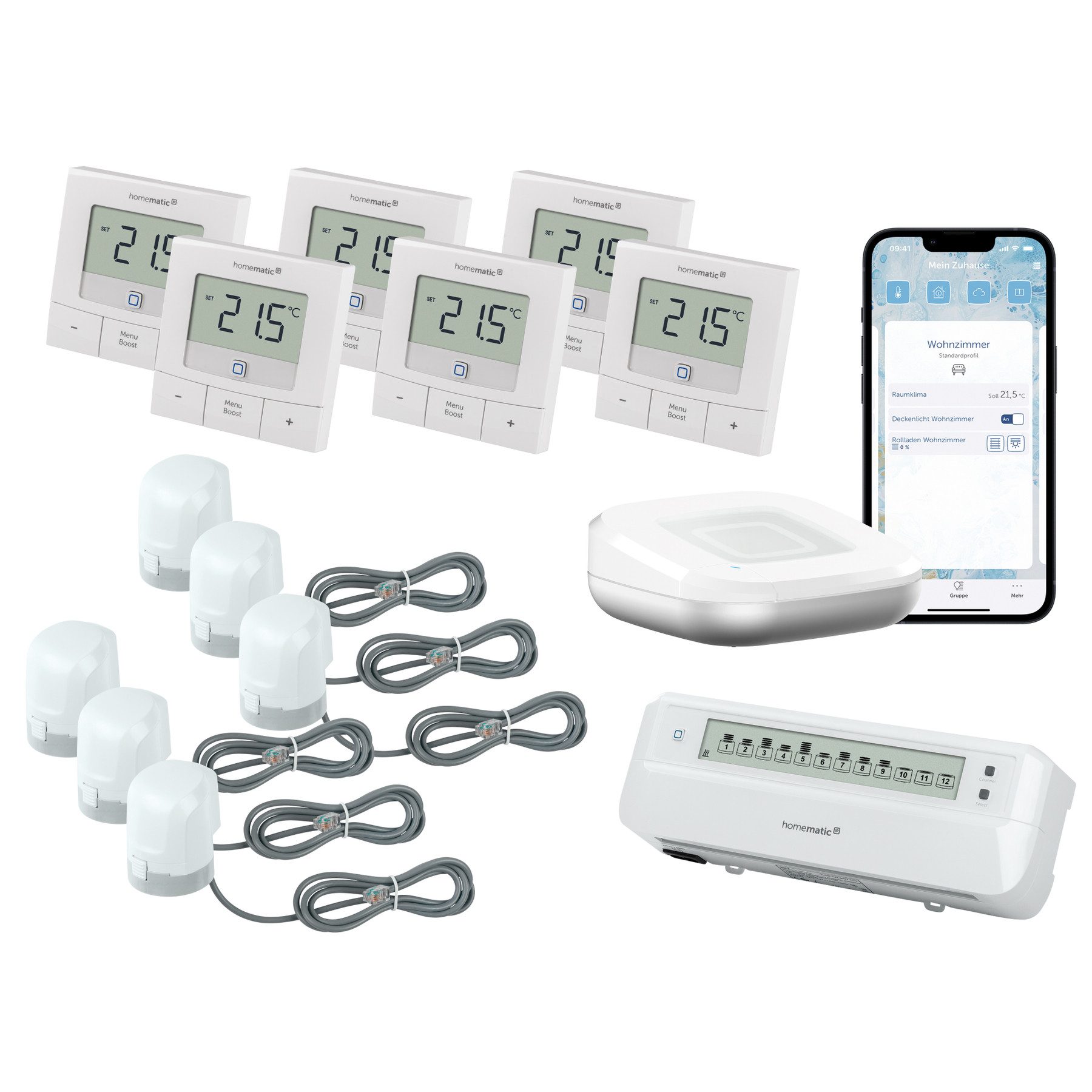 Homematic IP Полы с подогревом HOMEMATIC IP Starterset Полы с подогревом für 6 Räume und Access Point 2