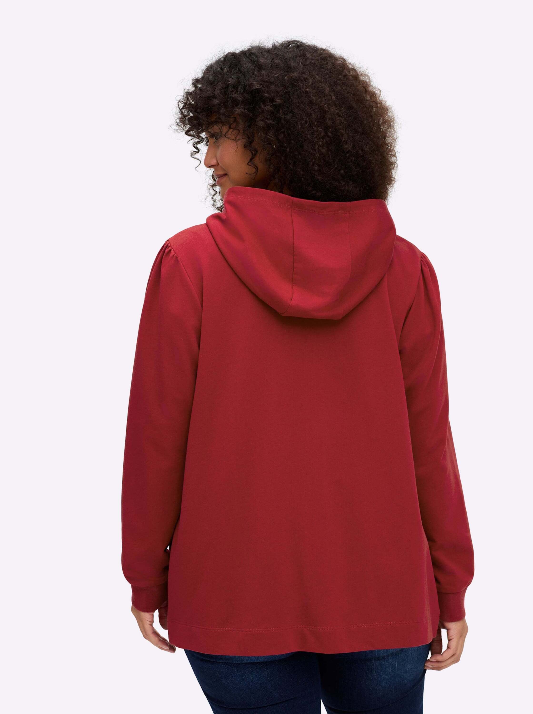 Sheego Shirtjacke Sweatjacke Langarm