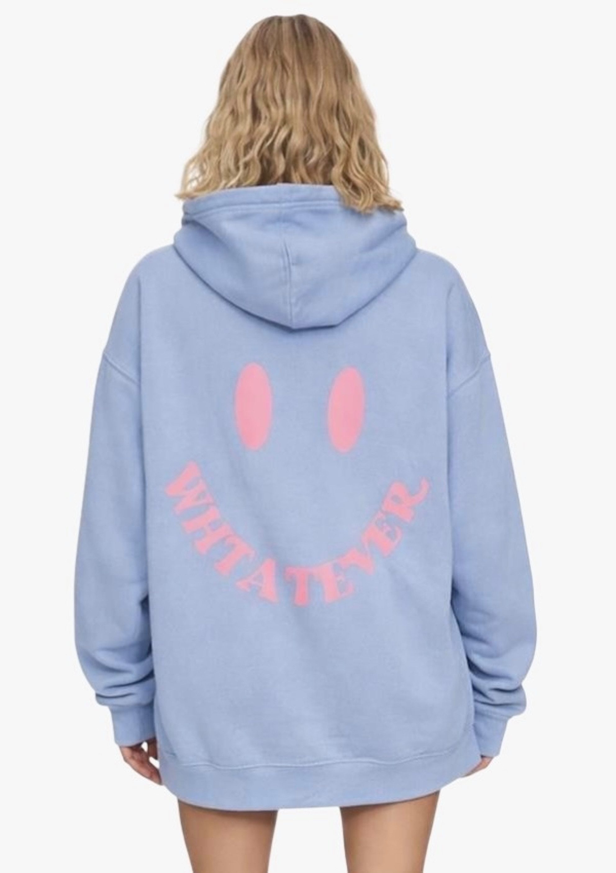 Worldclassca Hoodie Worldclassca Oversized WHATEVER Hoodie Kapuzenpullover Sweatshirt Neue Kollektion - Stilvolle und gemütliche Casual Mode für Damen