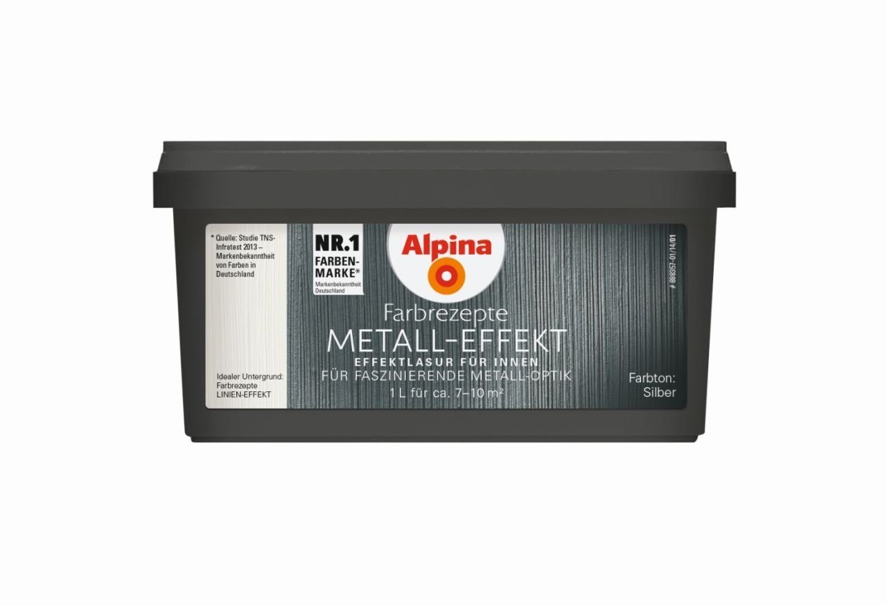 Thumbnail - Alpina Wandfarbe Alpina Innenfarbe 1 L silber, metallisch-glänzend