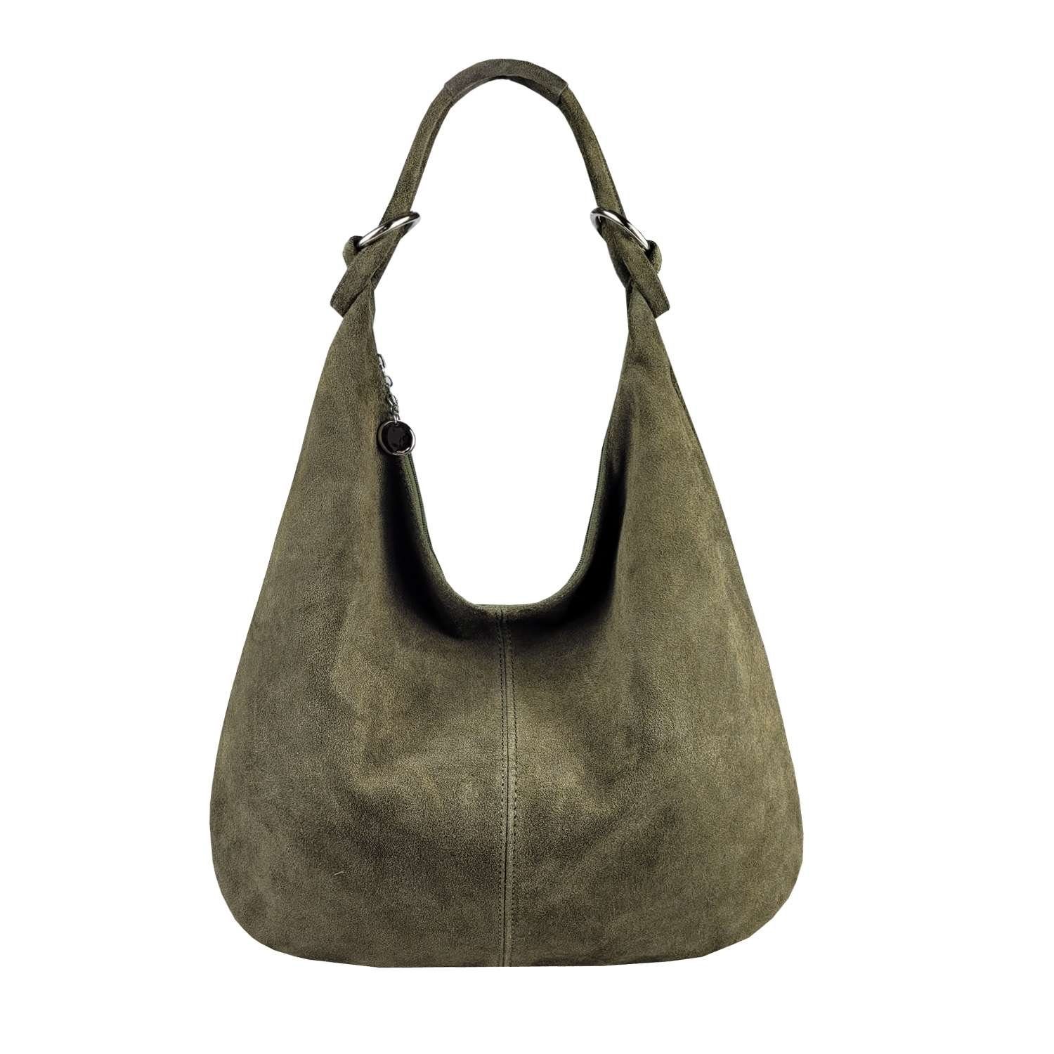 ITALYSHOP24 Schultertasche Made in Italy Damen Leder Tasche Shopper Umhänge günstig online kaufen