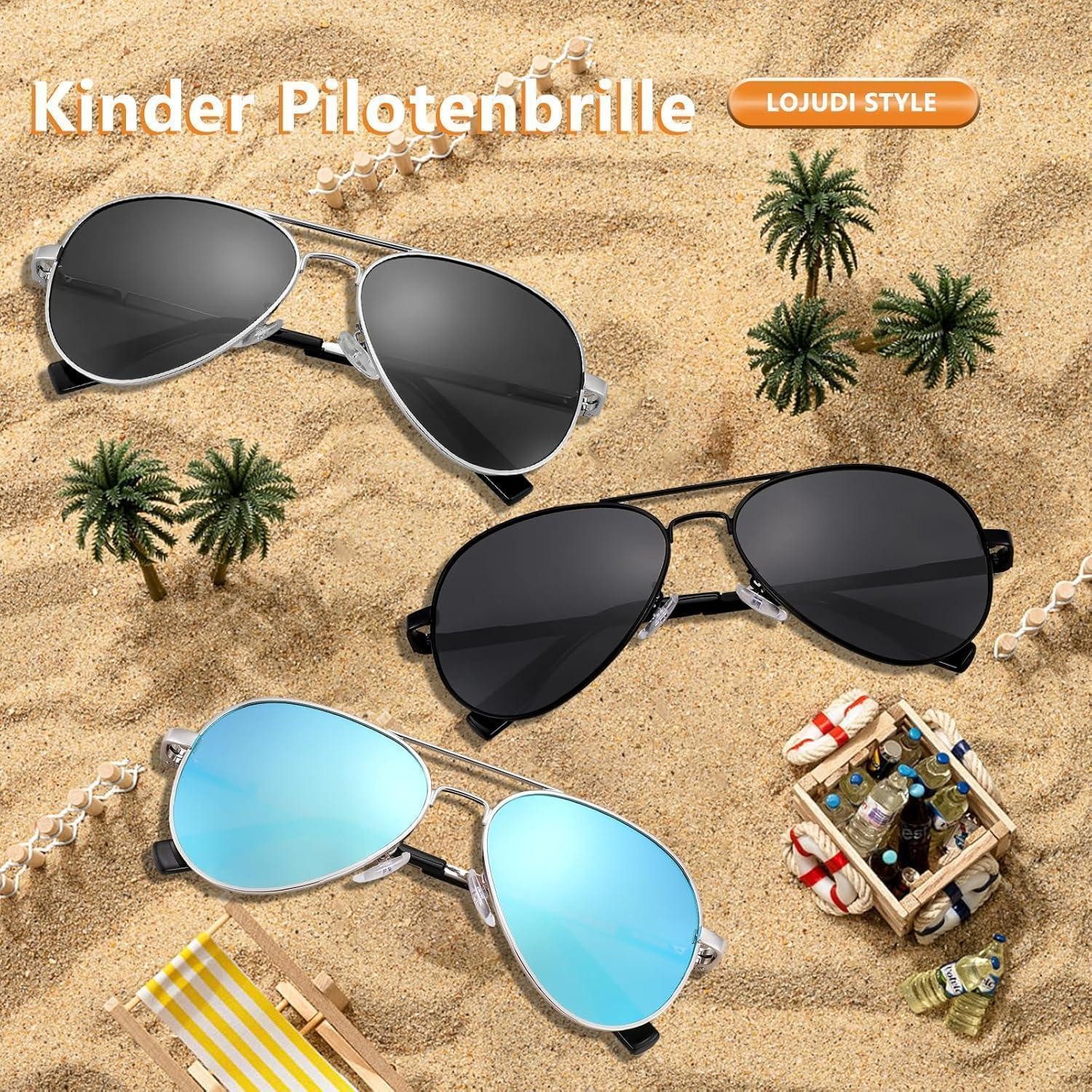 LuxusKollektion Pilotenbrille Pilotenbrille Kinder Polarisierte Gold Rosa Verspiegelt 52 Millimeter
