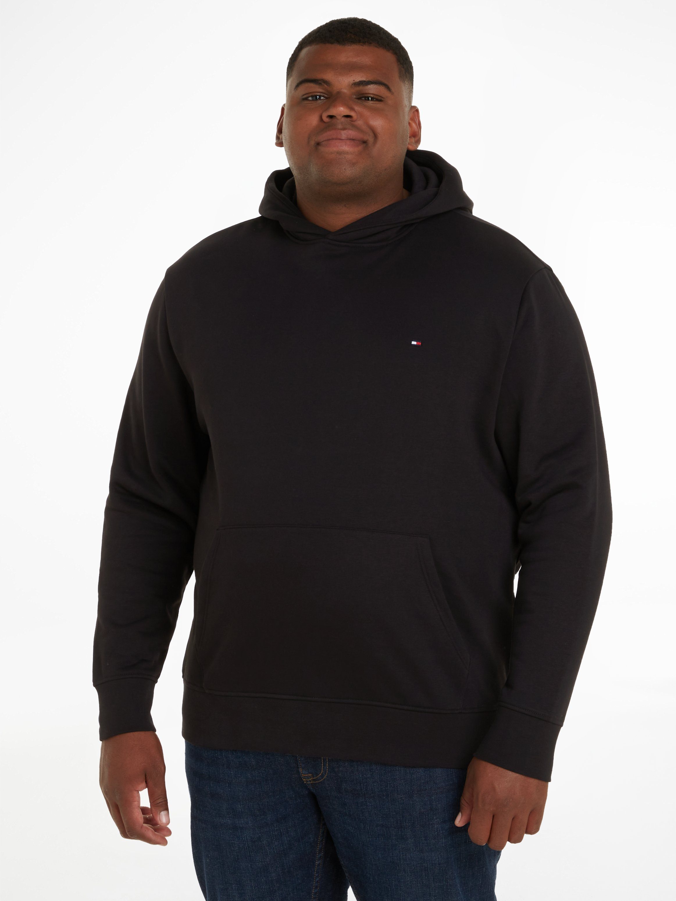 Tommy Hilfiger Big & Tall Hoodie BT-FLAG LOGO HOODY-B Black