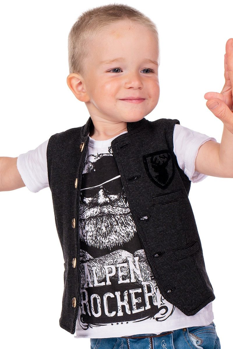 Trachtenjacke Kinderweste - PASCAL KIDS - anthrazit
