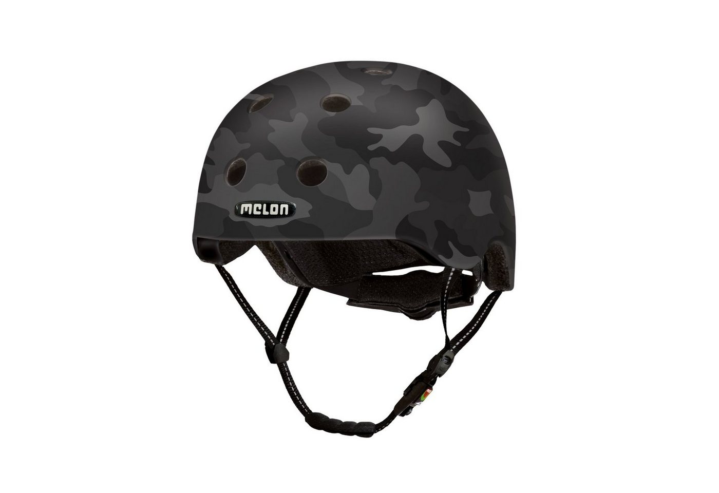Melon Fahrradhelm Camouflage Black (matte), super leicht, Magnetverschluss, größenverstellbar, mehr als 50 Designs