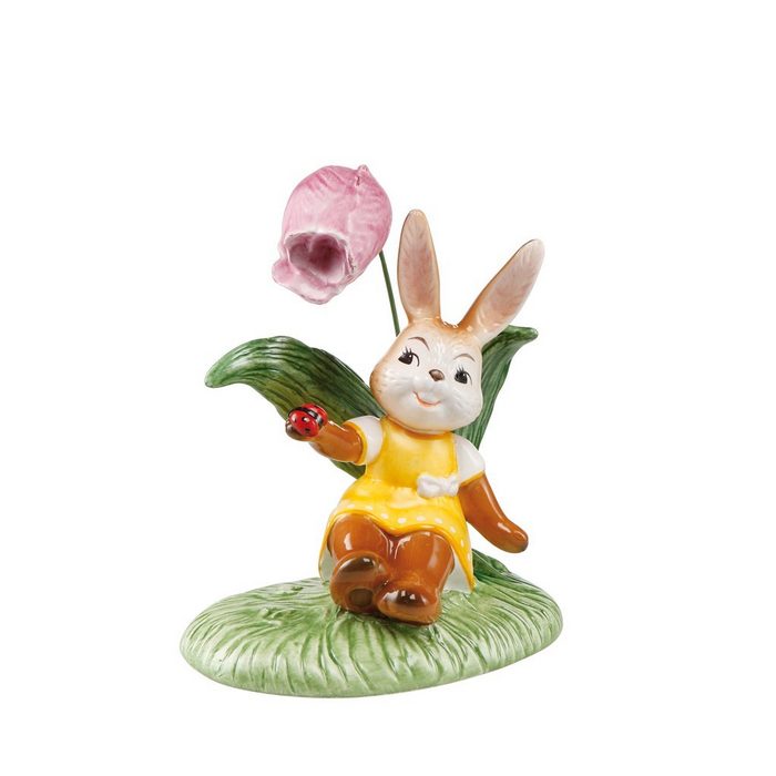 Goebel Osterhase Hasenmädchen unter Tulpe liegend "Ein herrlicher Tag&quot
