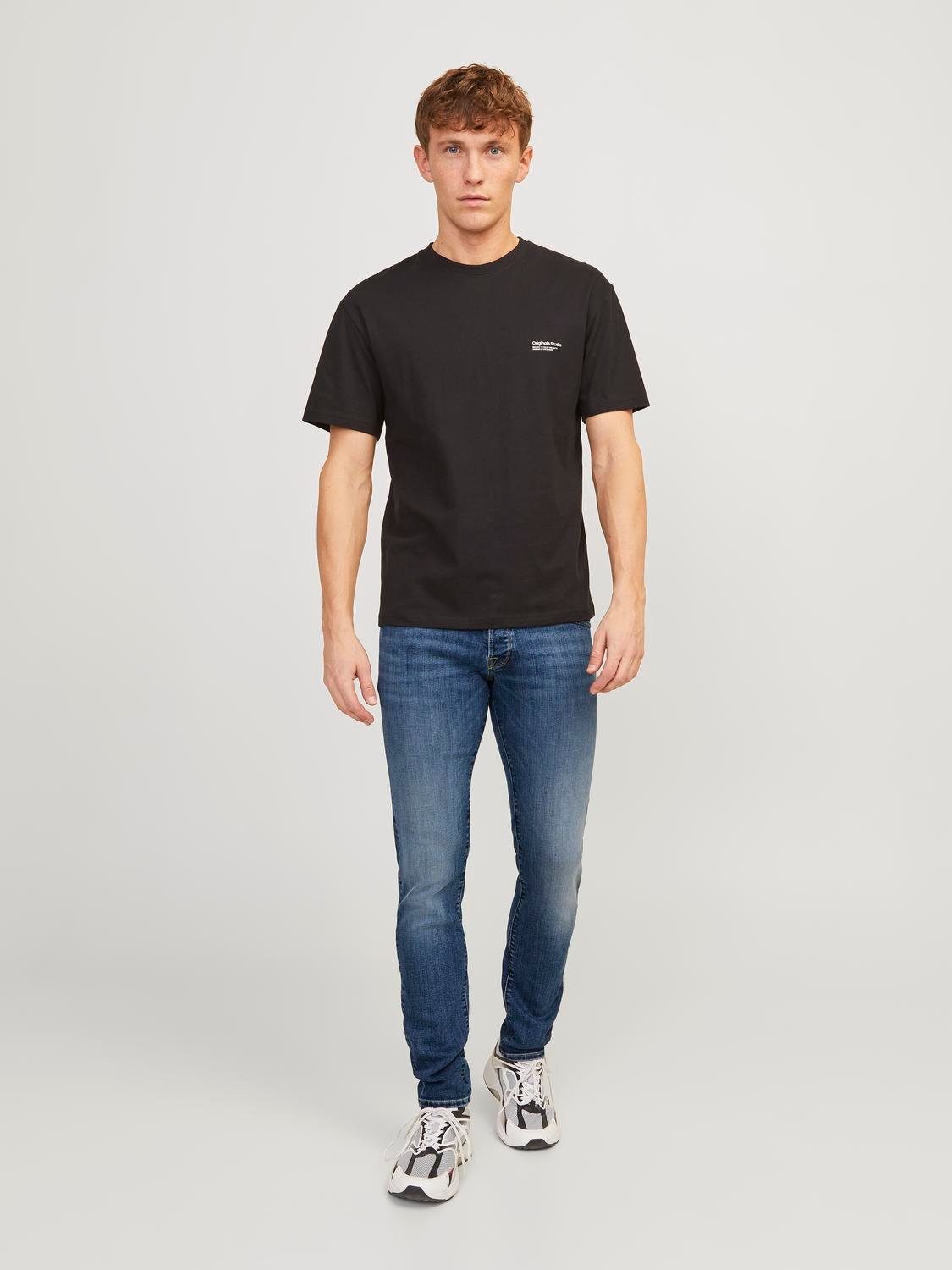 Jack & Jones Slim-fit-Jeans JJIGLENN – Jeans mit Stretch, niedriger Leibhöhe und Taschen Baumwollmischung, slim fit – Bild 4 von 5