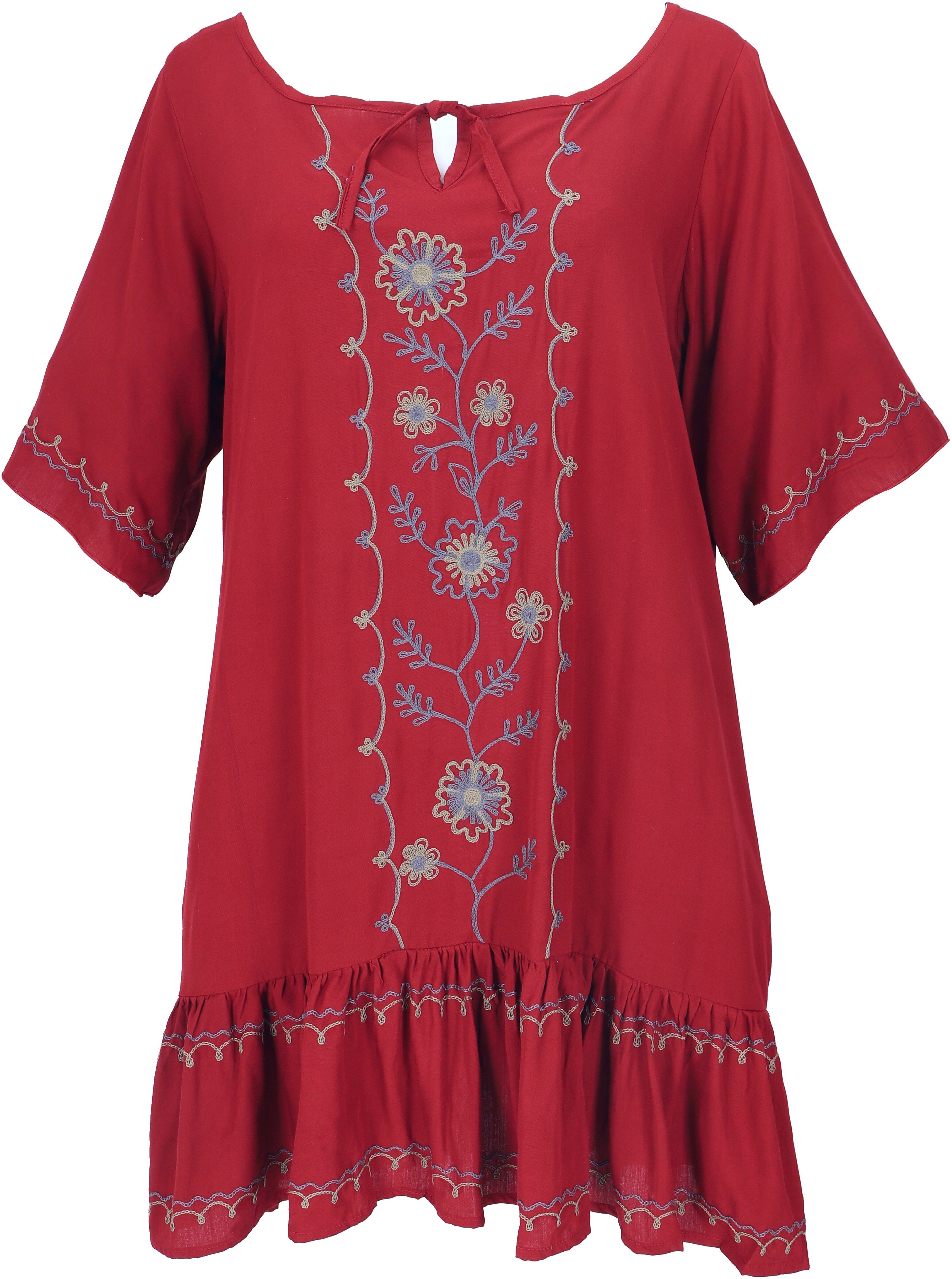 Guru-Shop Midikleid Bestickte Hippie Tunika, Boho Strandkleid,.. alternativ günstig online kaufen