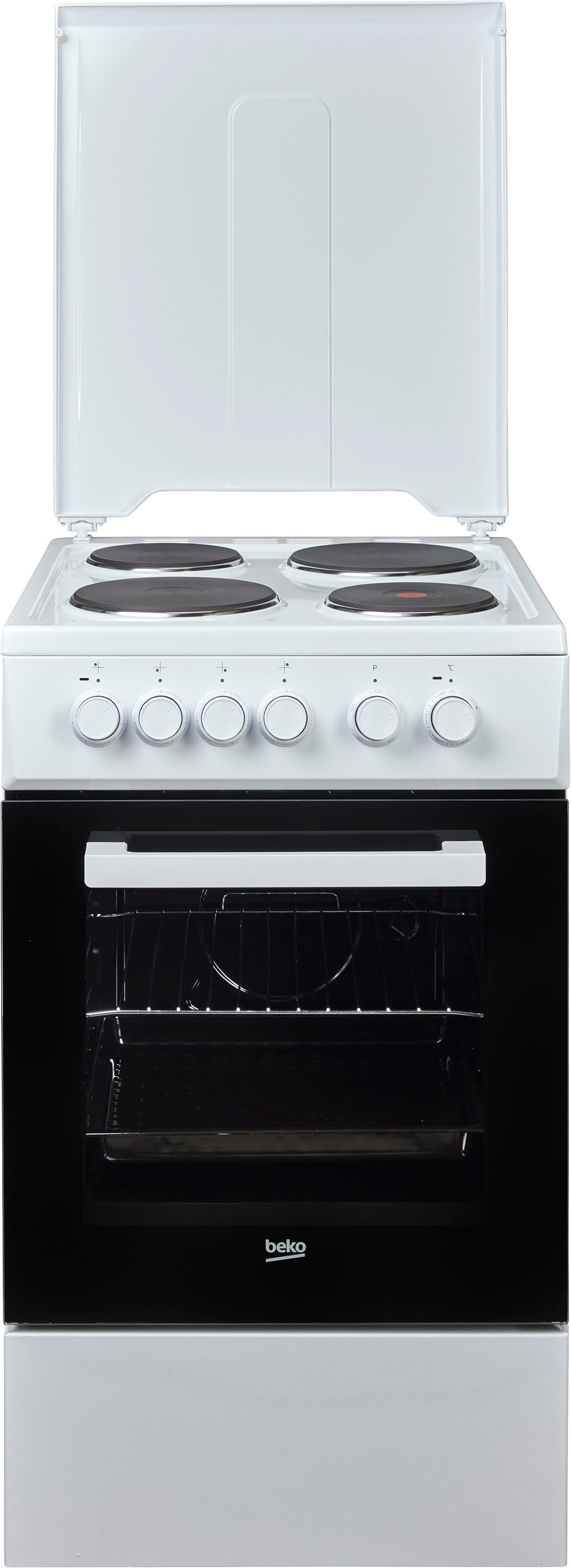 BEKO Elektro-Standherd Elektro-Standherd FSS56000GW, SteamShine® – Die Dampfreinigung des Backofens