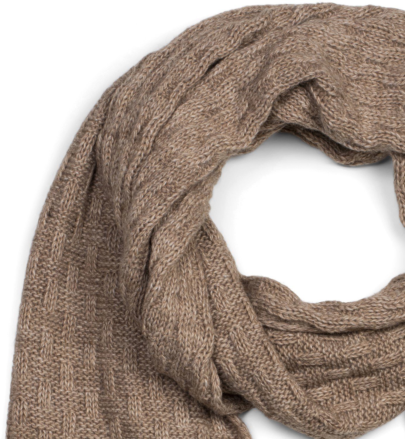 styleBREAKER Strickschal Strick Schal mit Flecht Muster, (1-St) günstig online kaufen