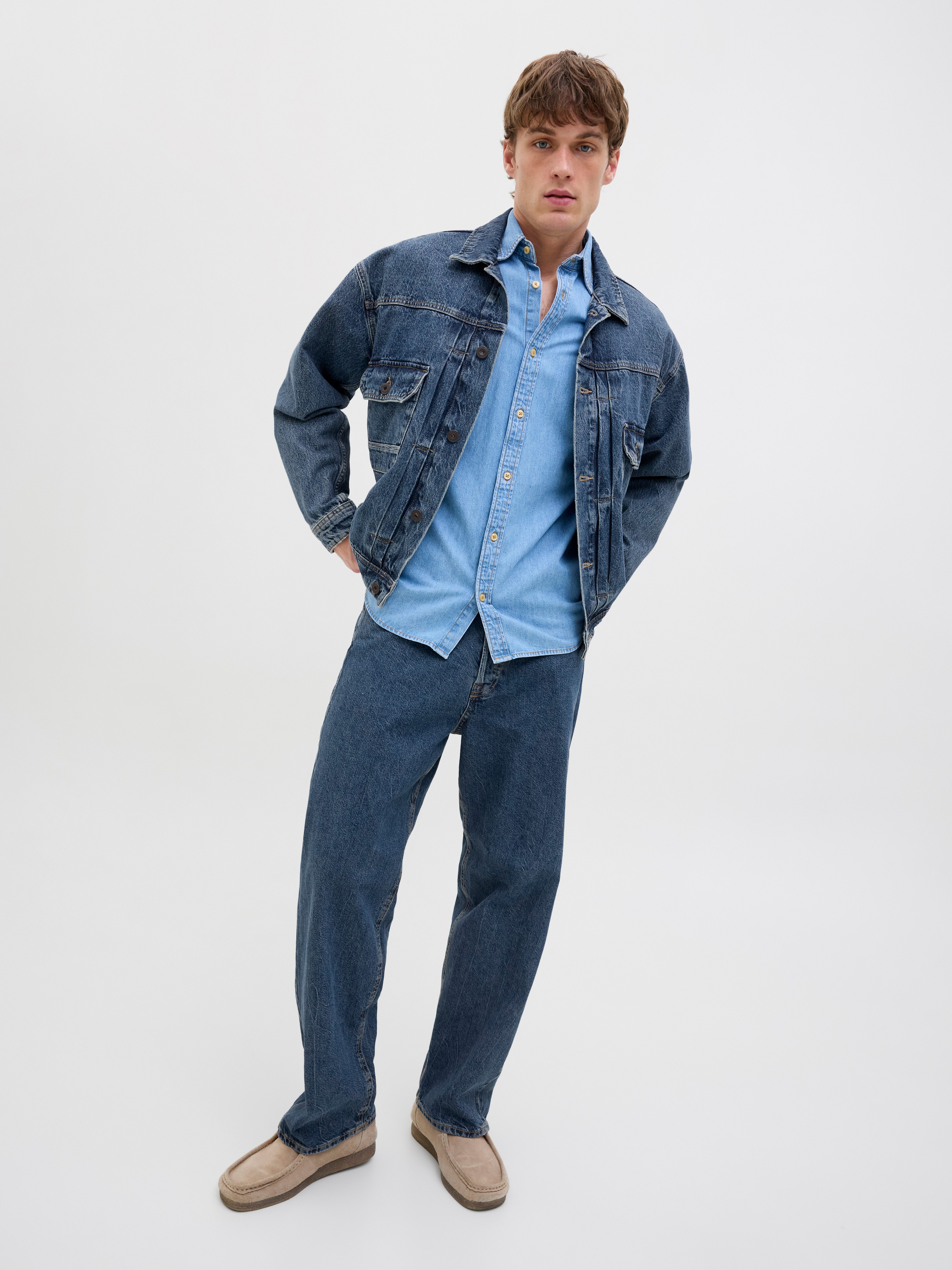 Jack & Jones Relax-fit-Jeans JJIALEX JJORIGINAL SQ 738 Baumwolle, baggy fit
