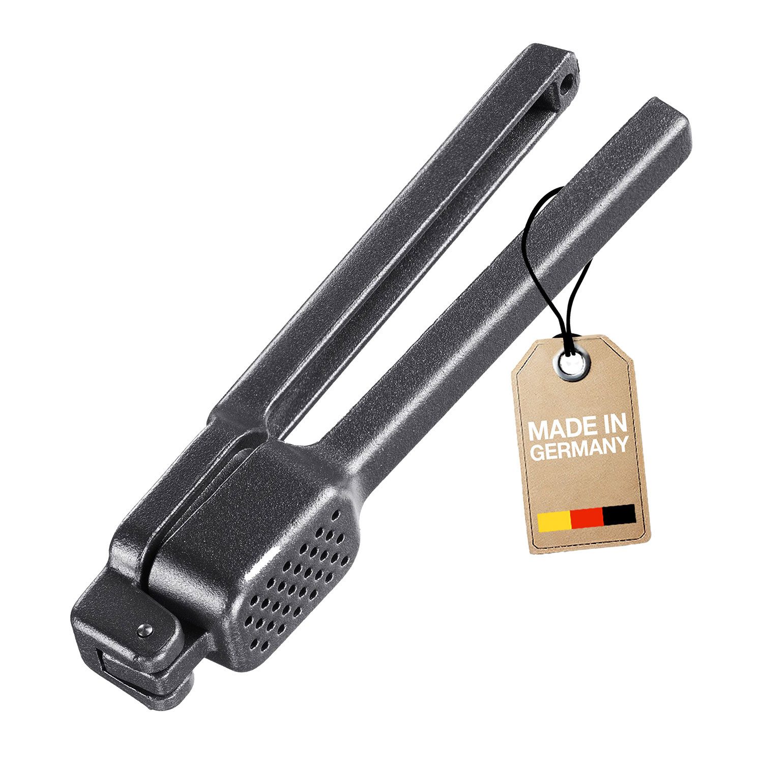 WESTMARK Knoblauchpresse Biopress Black Edition – Ergonomische Knoblauchpresse – Extra-Griffige, Aluminium, spülmaschinengeeignet, Made in Germany
