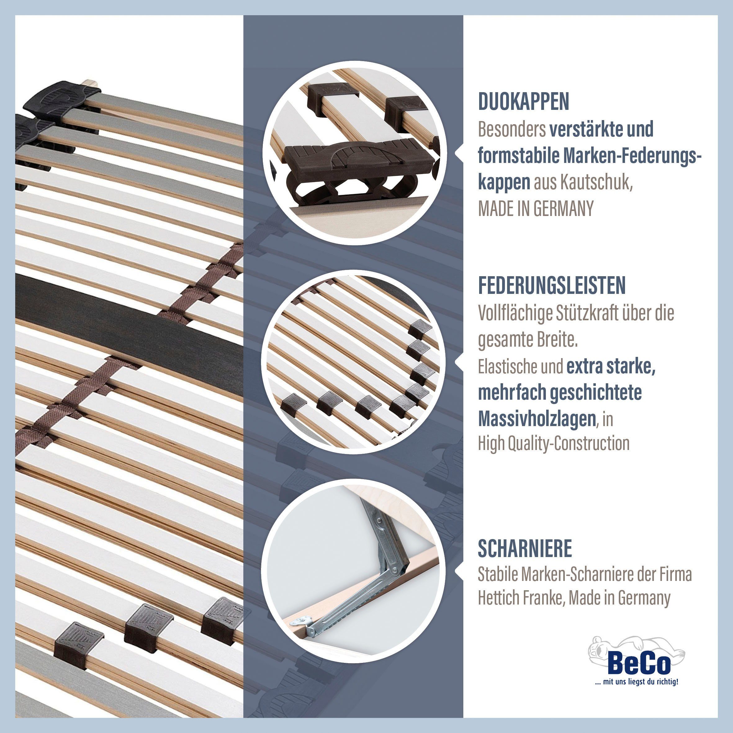 Lattenrost Maxi Strong, Beco, Kopfteil manuell verstellbar, Fußteil nicht v günstig online kaufen