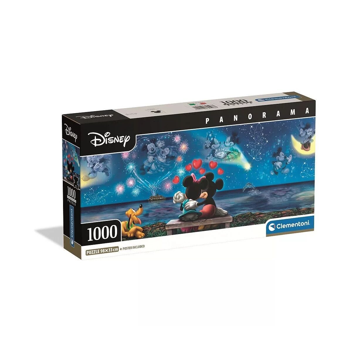 Clementoni® Lernspielzeug Disney Mickey Minnie 1000-teiliges Panorama-Compact-Puzzle