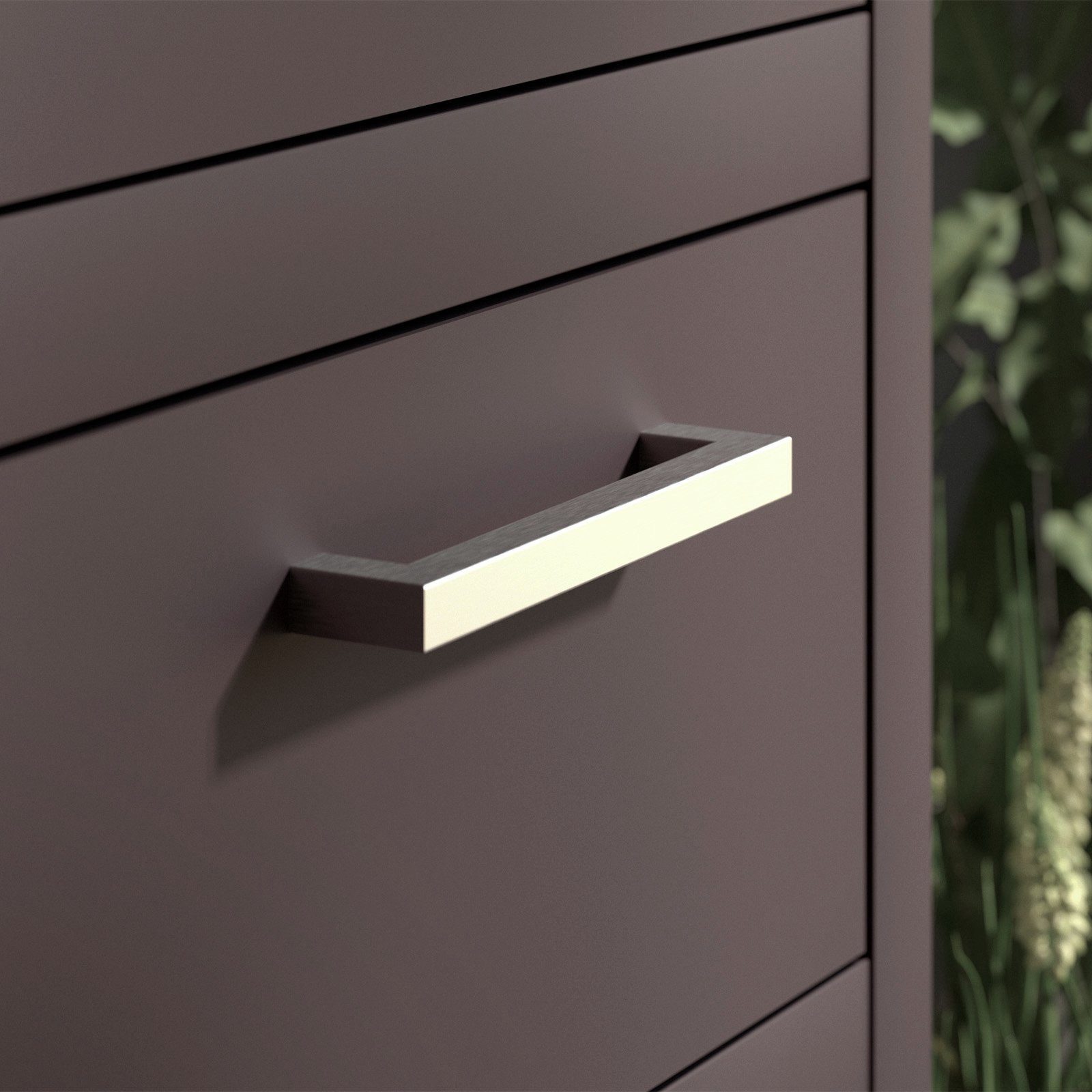 SO-TECH® Möbelgriff FormLine EDGE, echt Edelstahl, Lochabstand 160 mm (1-St), Länge 175 mm, Höhe 35 mm, 1 Stück inkl. Schrauben