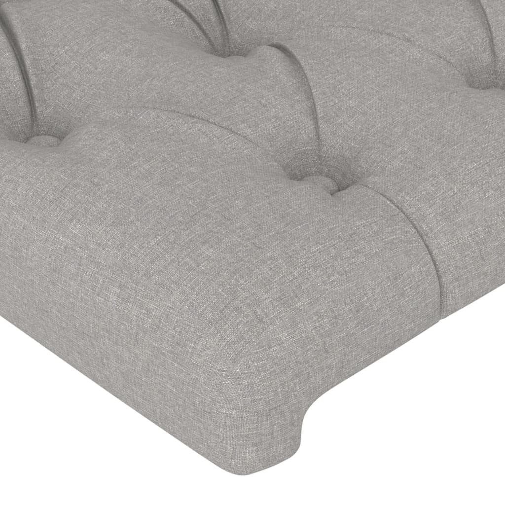 vidaXL Bett Kopfteil Hellgrau 90x7x78/88 cm Stoff (1-tlg) – Bild 4 von 5