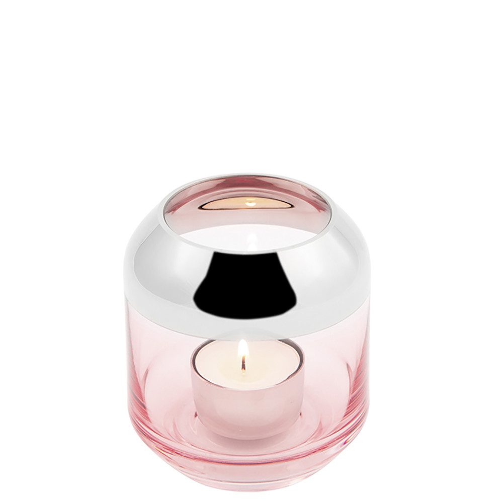 Fink Teelichthalter FINK Teelichthalter Smilla - rosa-silber - H. 9cm x D. 9cm (1 Stück). € 16,95