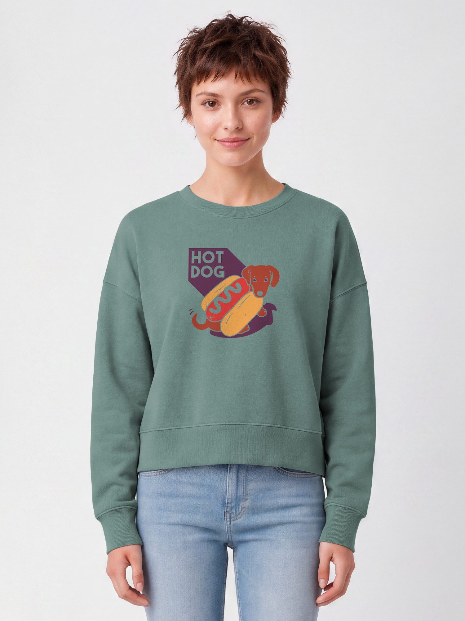 wat? Apparel Sweatshirt Hot Dog