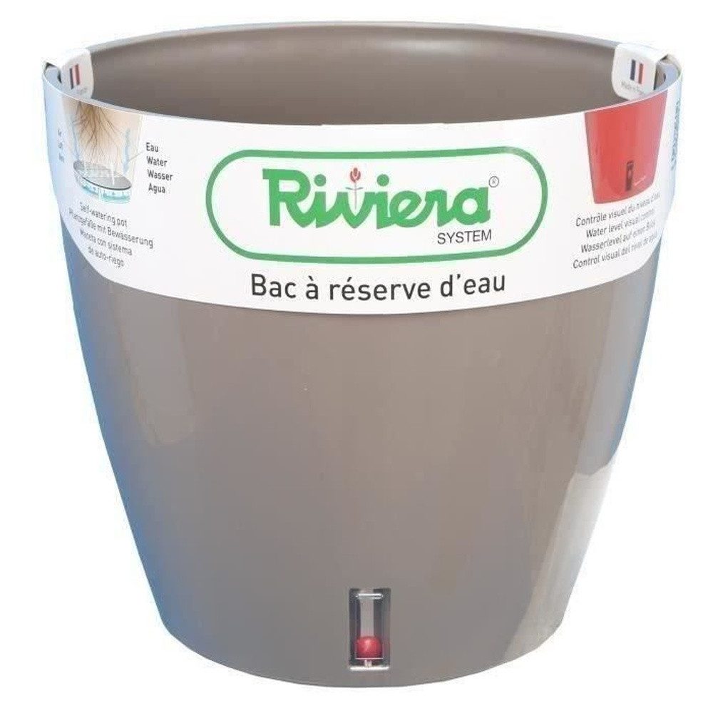 Riviera System Blumentopf Riviera Rundtopf Eva Neu Kunststoff - Ø 46 cm - 49 l - Taupe