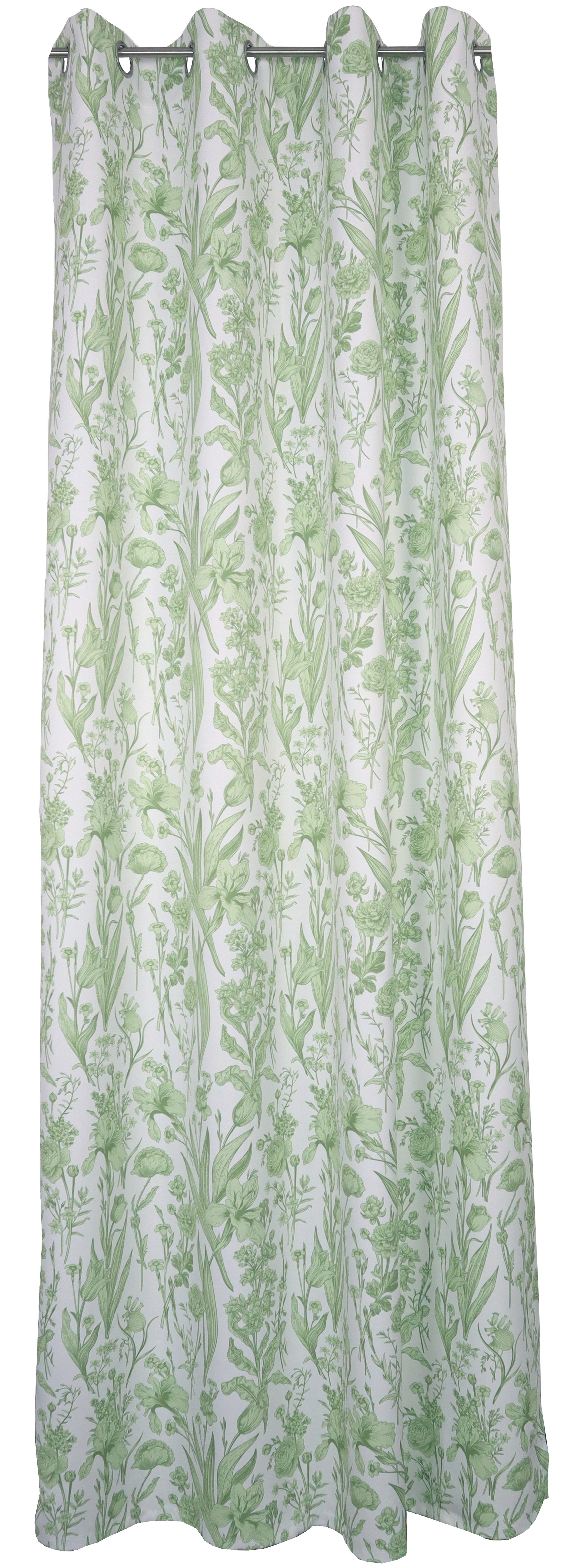 Vorhang Scheibengardine Ösenschal Blättermuster 140x245 cm Polyester