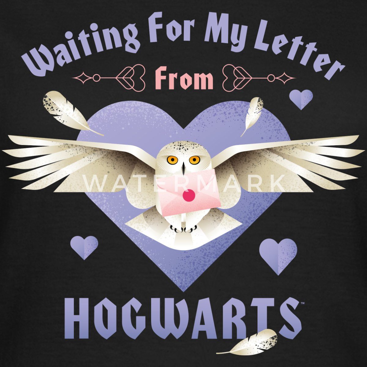 Spreadshirt T-Shirt Harry Potter Hedwig Spruch Brief Aus Hogwarts Frauen T-Shirt (1-tlg)
