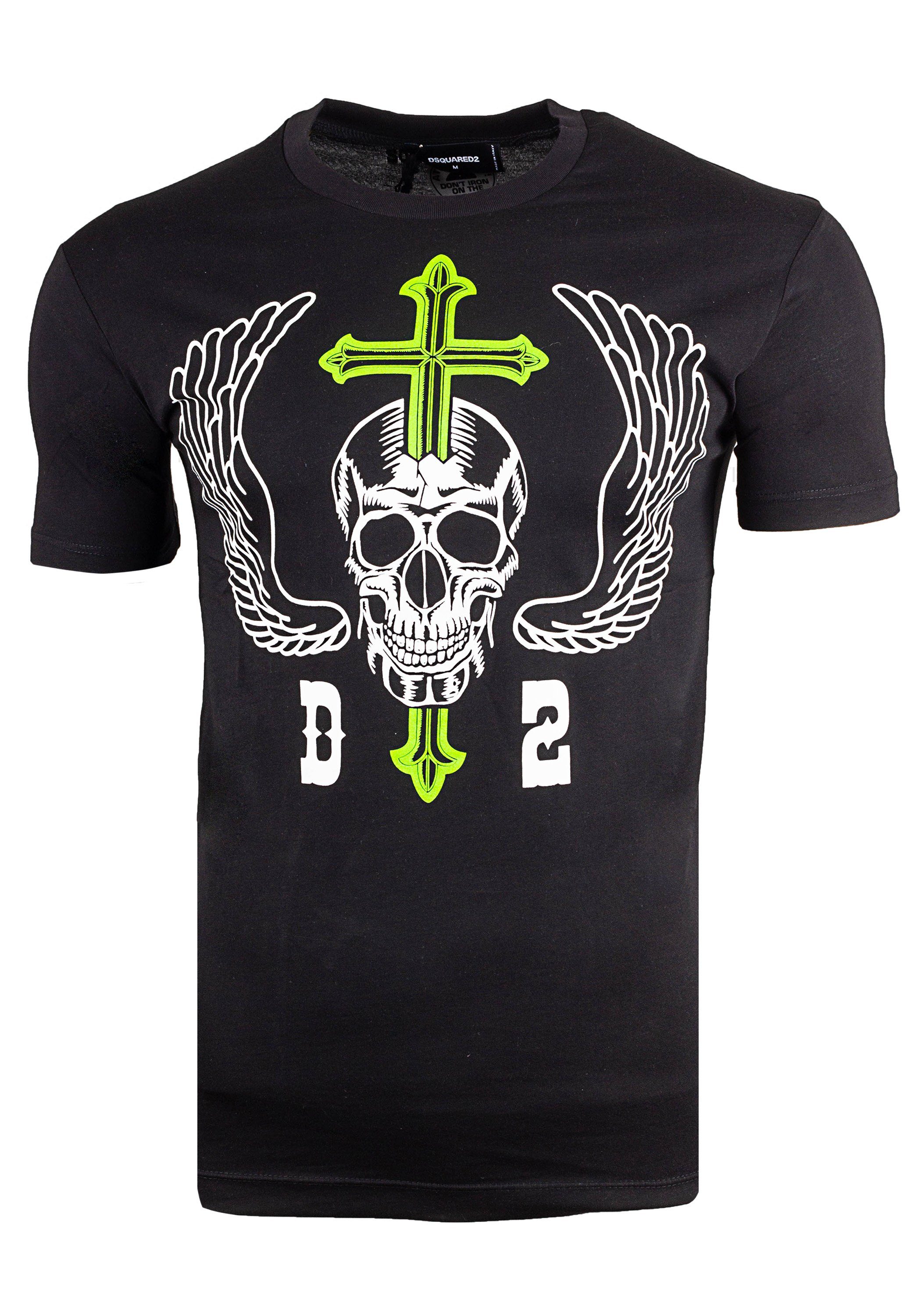 Dsquared2 T-Shirt Dsquared2 Herren T-Shirt T-Shirt mit Totenkopf und Kreuz