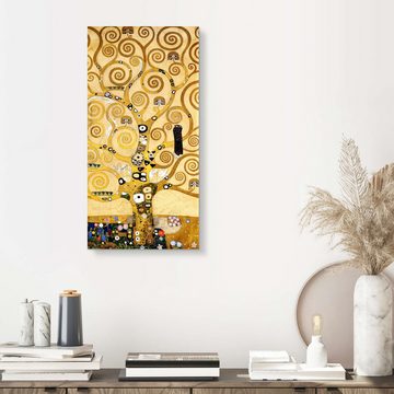Posterlounge Alu-Dibond-Druck Gustav Klimt, Der Lebensbaum (Mittelteil), Wohnzimmer Malerei