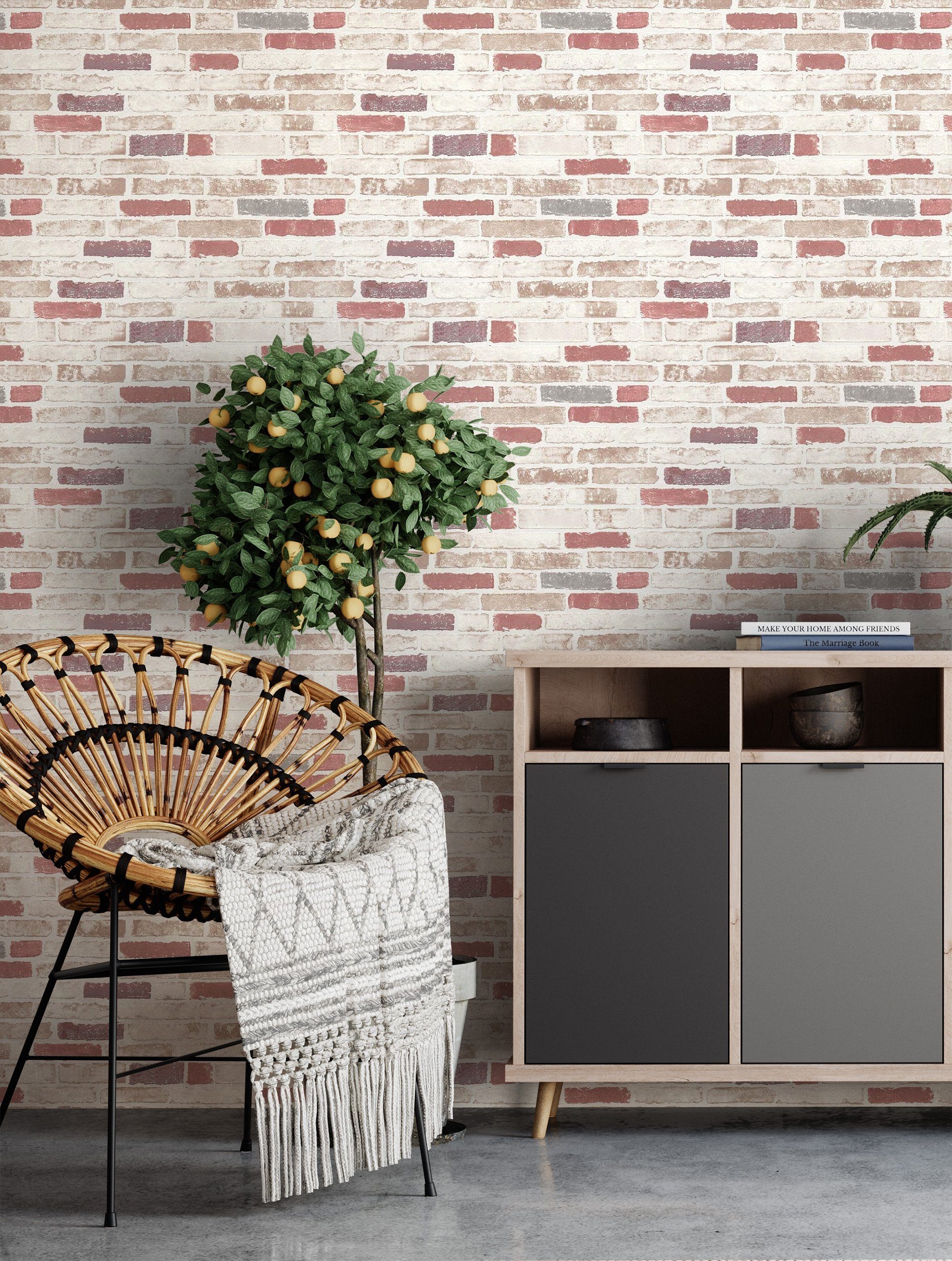 Newroom Vliestapete, Steintapete Beige Steintapete Ziegelstein günstig online kaufen