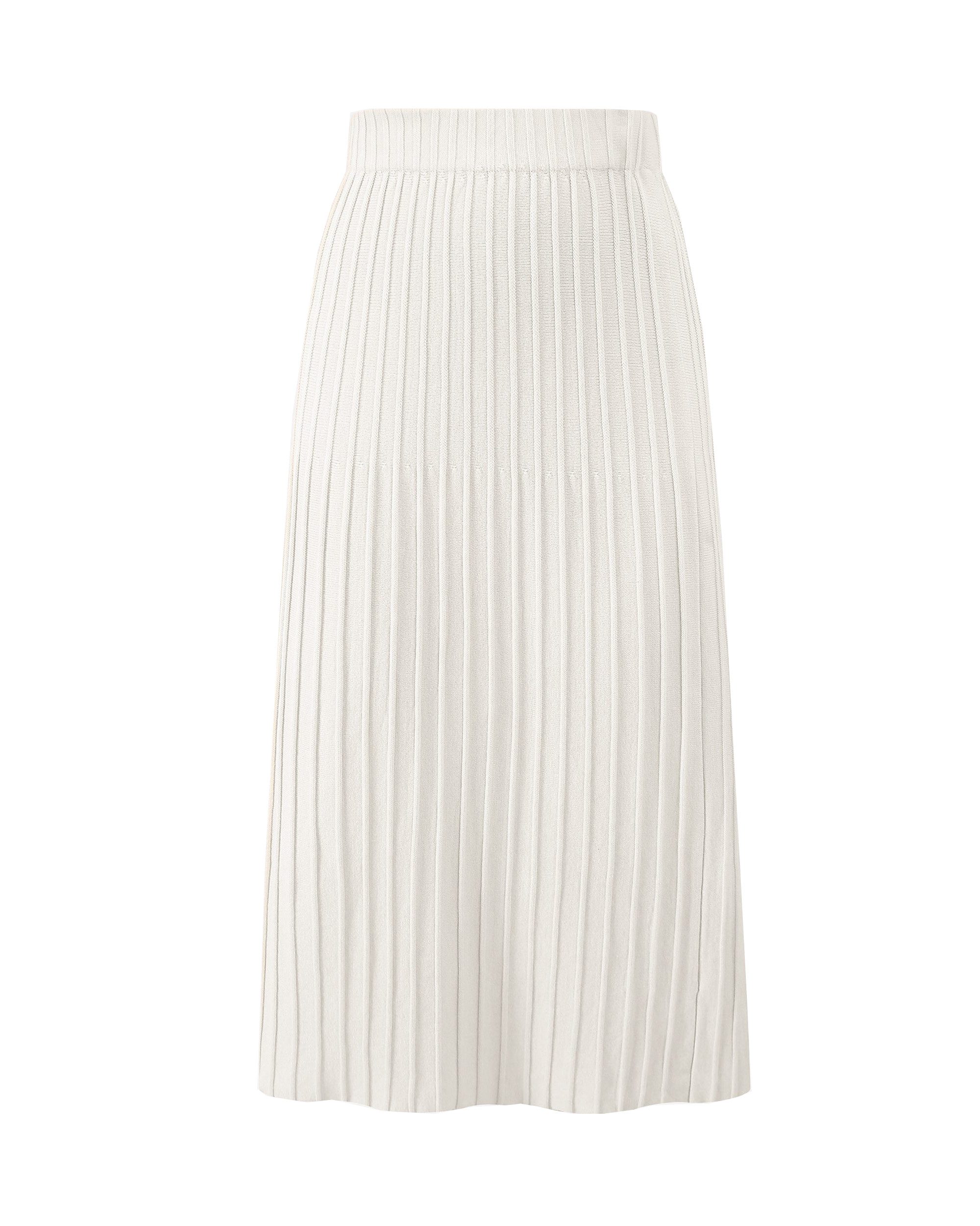 SASSYCLASSY Strickrock Plissierter Maxi Strick-Rock Plissierter günstig online kaufen