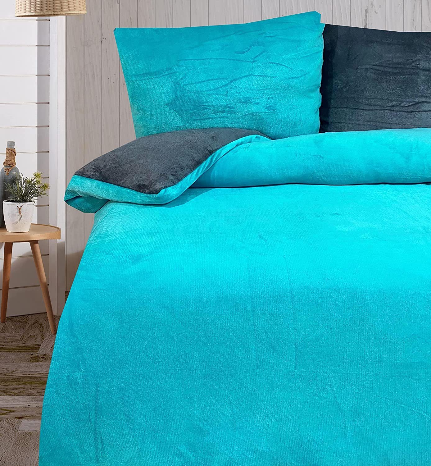 One Home Bettwäsche Winter Cashmere Touch, Fleece, 4 teilig, flauschig warm günstig online kaufen