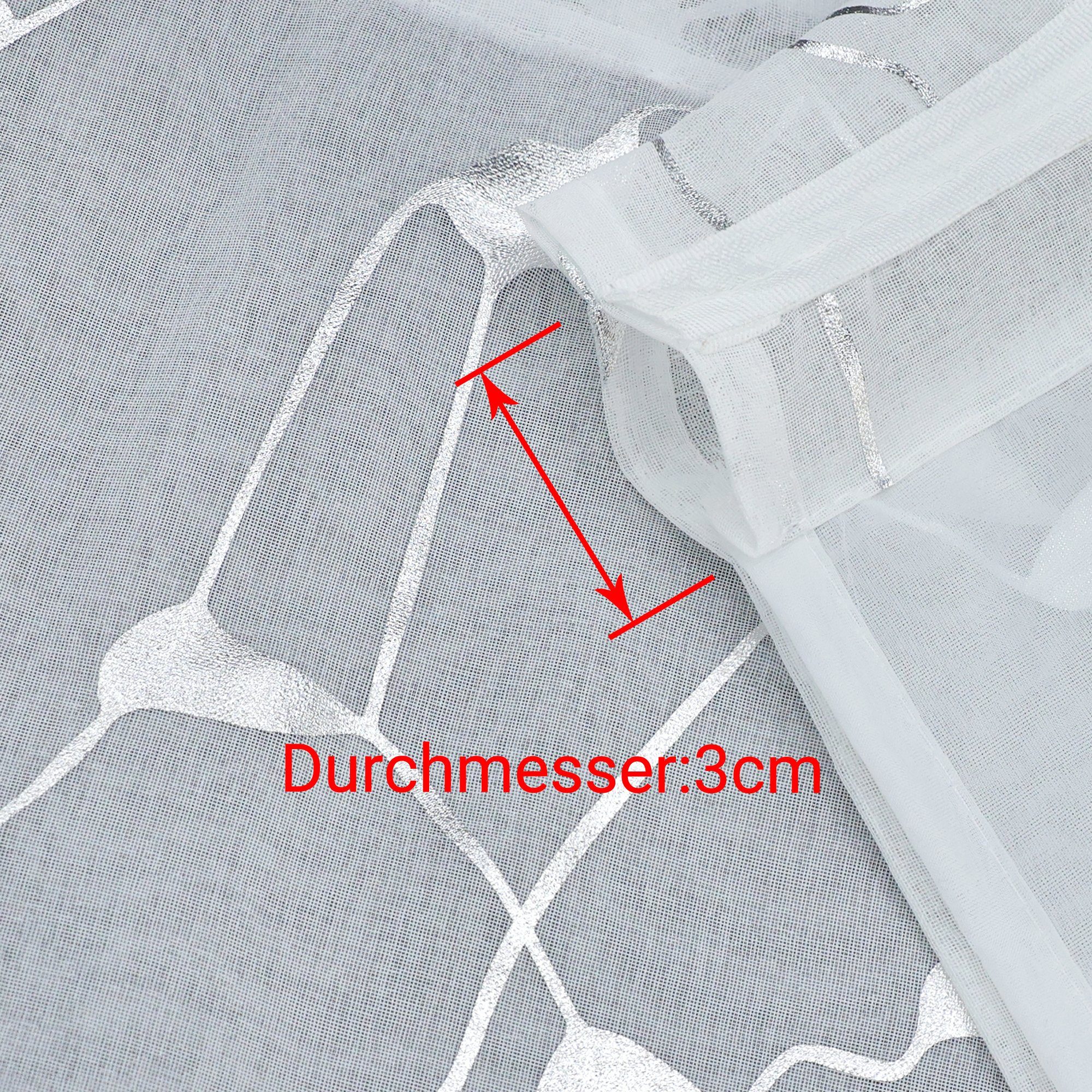 Joyswahl Scheibengardine (2 St), Stangendurchzug, transparent, zweilagiges günstig online kaufen