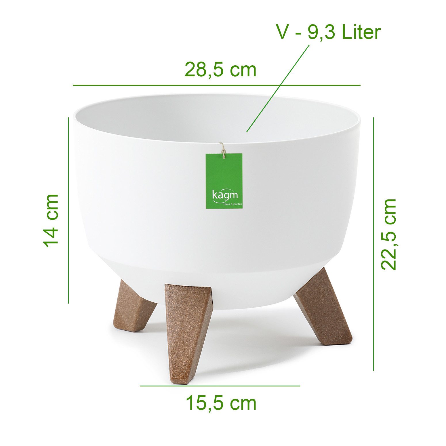 KAGM Pflanzschale Blumenschale mit Füßen Blumentopf günstig online kaufen