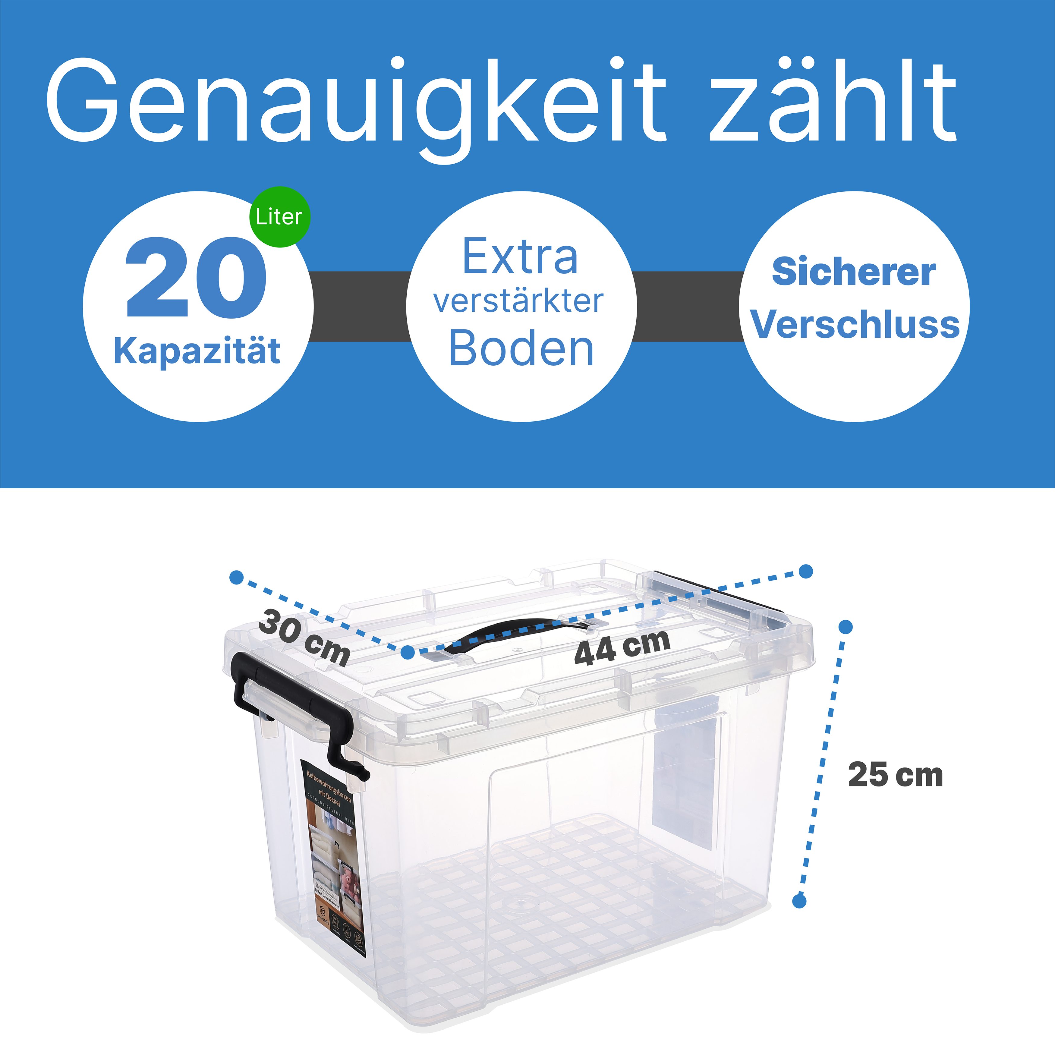 2mGoods Aufbewahrungsbox große Plastikboxen mit Deckel günstig online kaufen