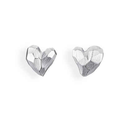 Drachenfels Paar Ohrstecker heartbreaker Ohrringe Herzen Silber