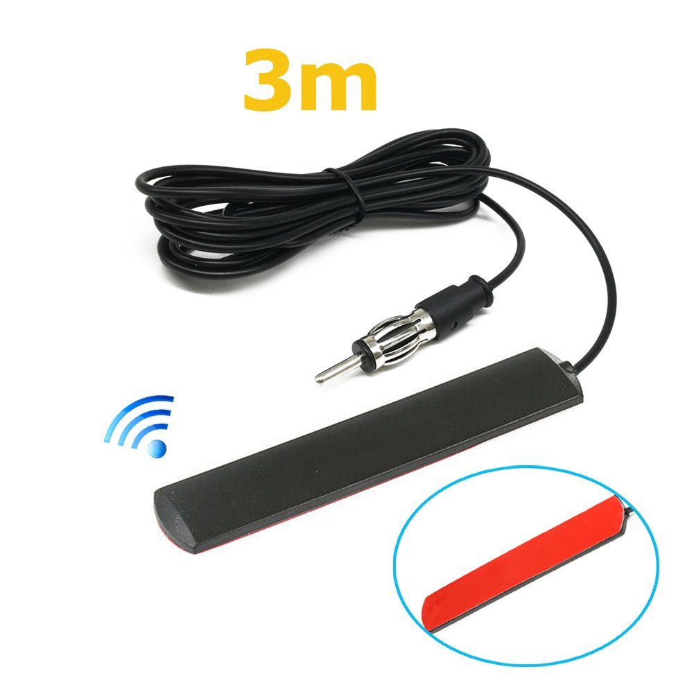 Bolwins F72 Auto Radioantenne FM Radio Antenne Patch Windschutzscheiben Paste Autoradio-Scheibenantenne (AM/FM, für Fahrzeug, Verstärkung: 6 dB), elektronisch verstärkt, selbstklebend
