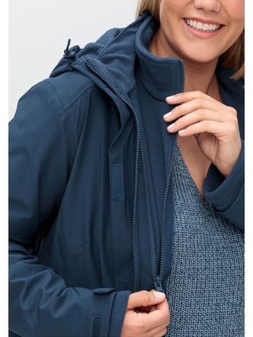 Sheego 3-in-1-Funktionsjacke Große Größen mit Fleece-Innenjacke, wind- und wasserdicht