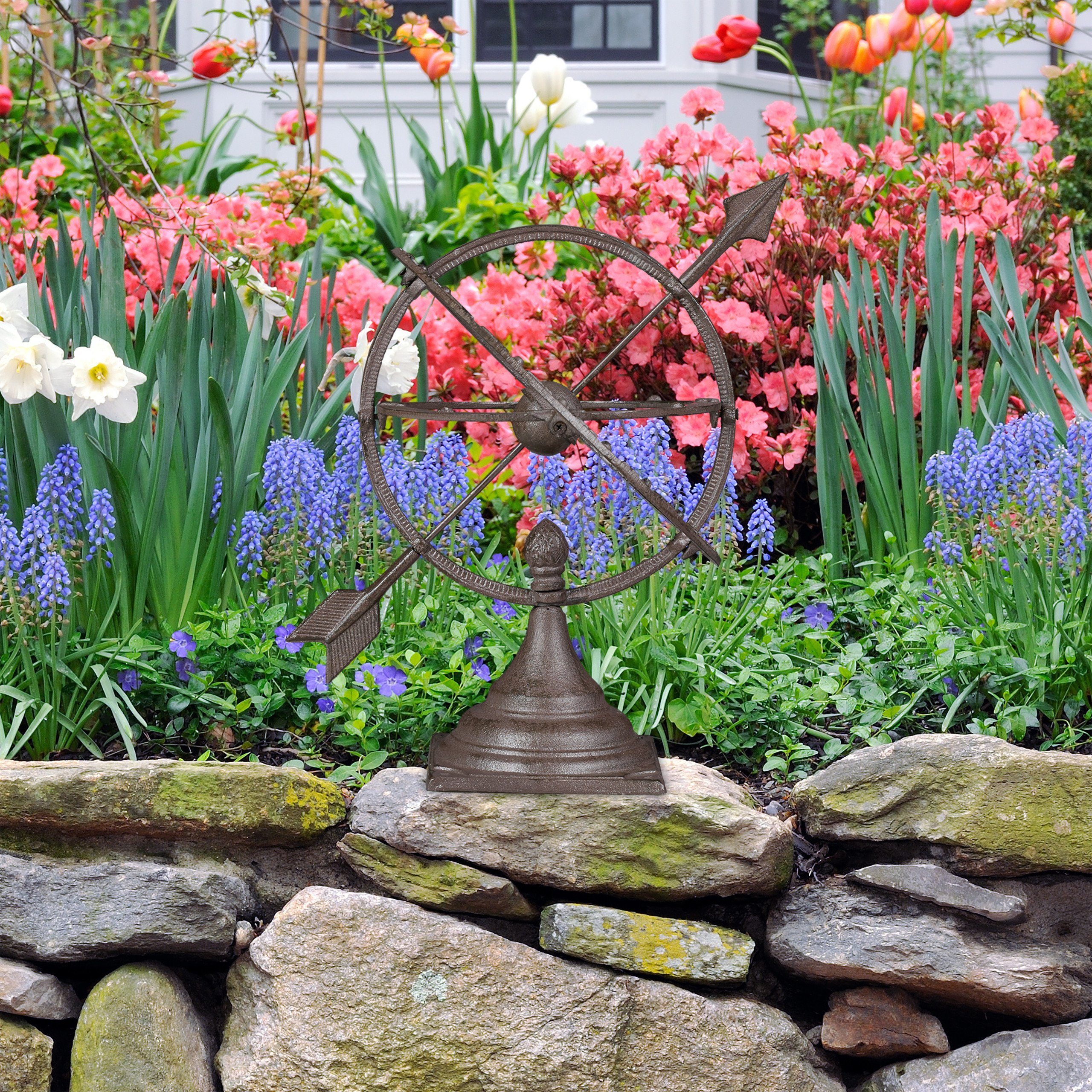 Garten relaxdays Sonnenuhr M Gartenfigur