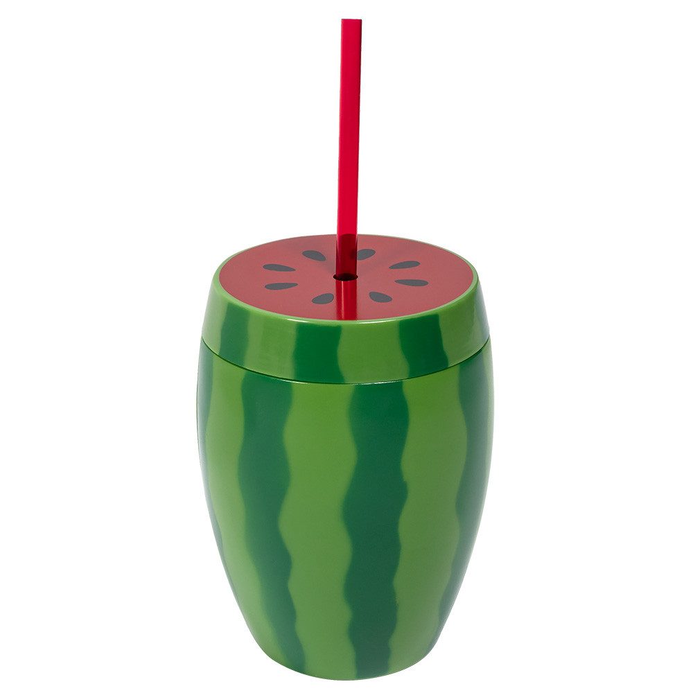 Kostüm Becher Wassermelone mit Strohhalm