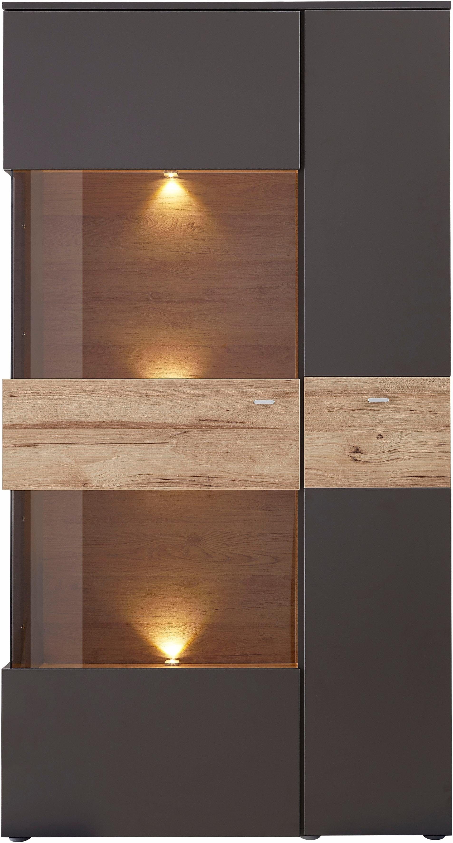 FORTE Vitrine Como Highboard, LED Beleuchtung günstig online kaufen