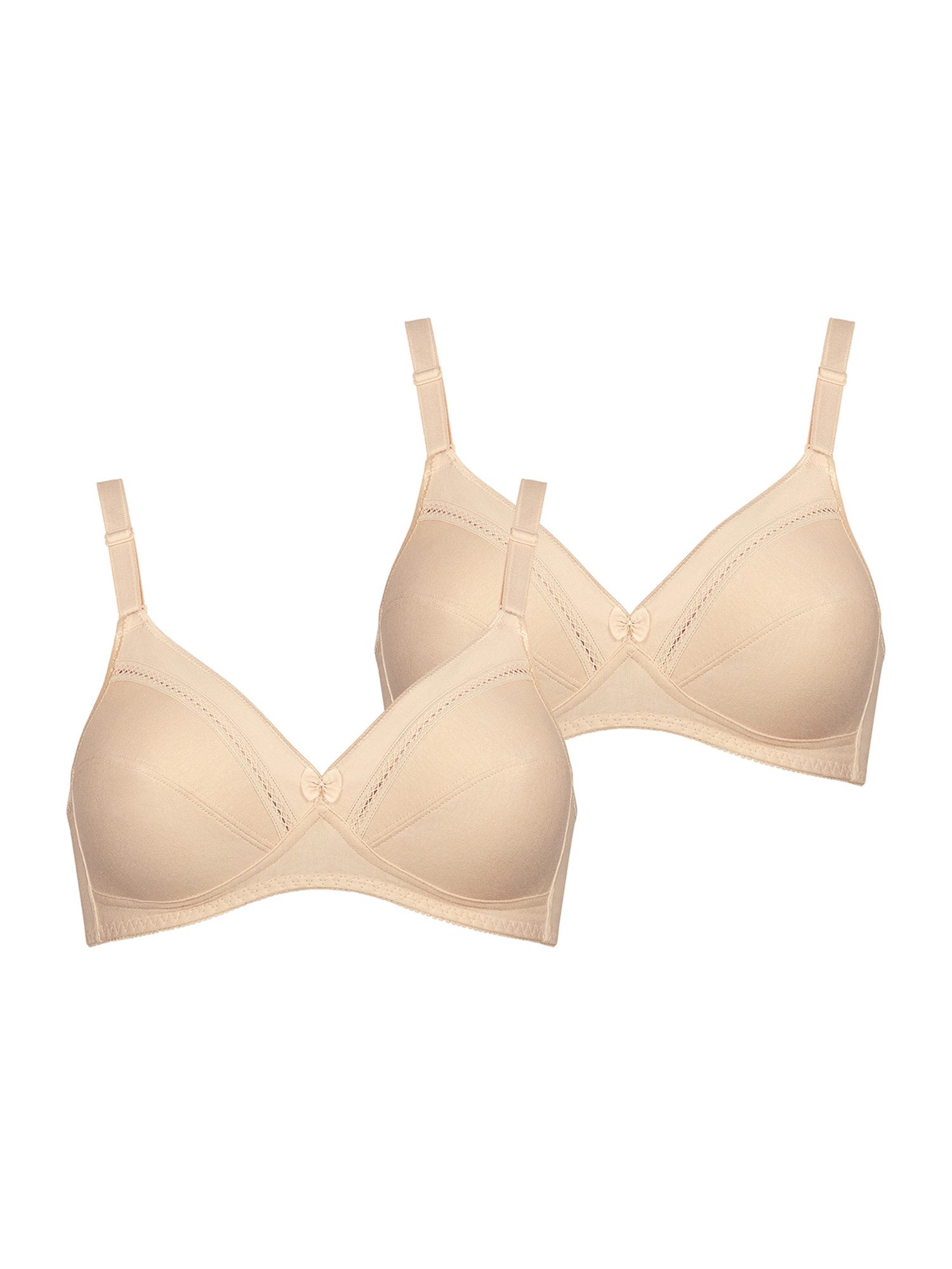Triumph Bügelloser BH Cotton Classic Stretch (2-tlg) Damen Frauen Mädchen