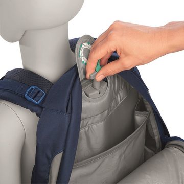 coocazoo Schulranzen Schulrucksack-Set MATE Blue Motion 3-teilig (Rucksack, Mäppchen, Sporttasche), ergonomisch, reflektiert, Körpergröße: 135 - 180 cm