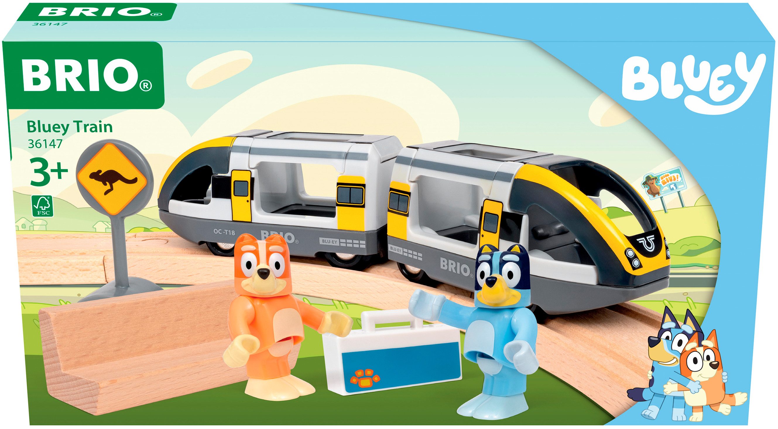BRIO® Spielzeug-Zug BRIO® WORLD, Bluey Reisezug (36147)